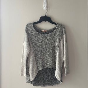 Casual Couture By Green Envelope Grey Three Quarter Sleeve Sweater
